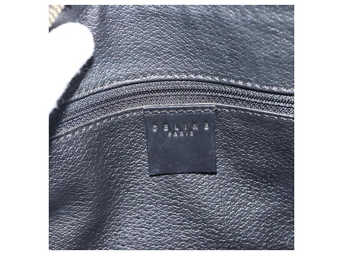 Céline CELINE Macadam Canvas Boston Bag PVC Leather Black Gold - vista 17