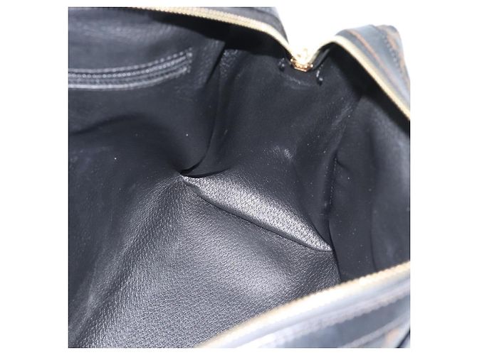 Céline CELINE Macadam Canvas Boston Bag PVC Leather Black Gold - vista 18