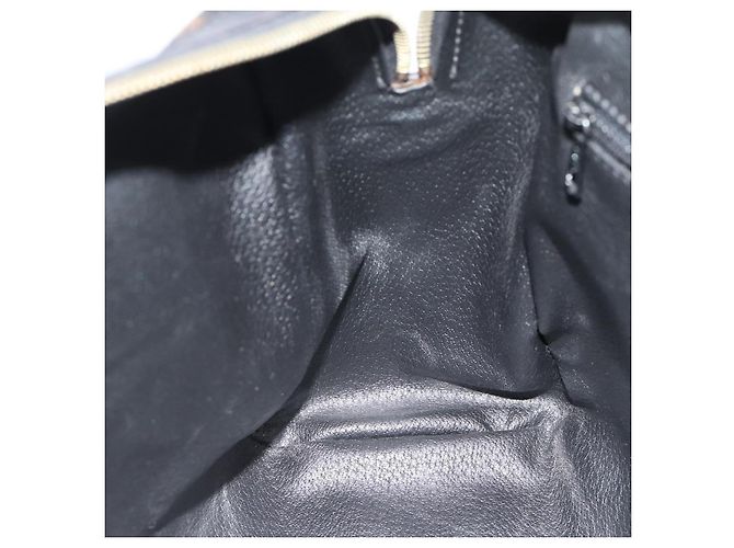 Céline CELINE Macadam Canvas Boston Bag PVC Leather Black Gold - vista 19