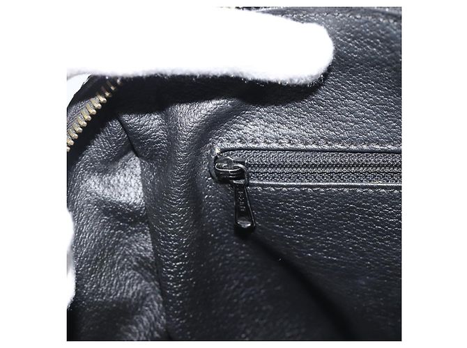Céline CELINE Macadam Canvas Boston Bag PVC Leather Black Gold - vista 20