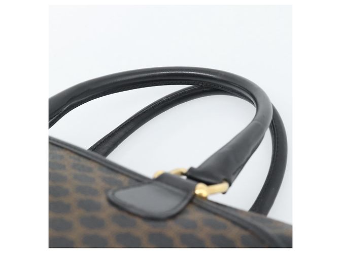 Céline CELINE Macadam Canvas Boston Bag PVC Leather Black Gold - vista 8