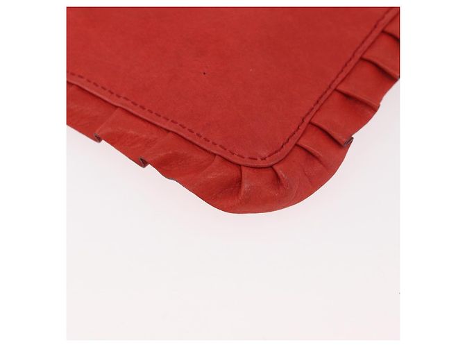 Miu Miu Shoulder Bag Leather Red Silver - vista 12