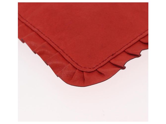 Miu Miu Shoulder Bag Leather Red Silver - vista 13
