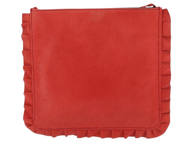Miu Miu Shoulder Bag Leather Red Silver - vista 3