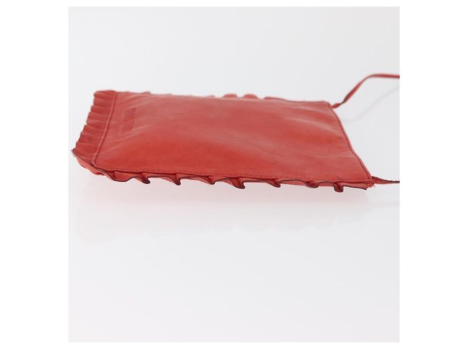 Miu Miu Shoulder Bag Leather Red Silver - vista 4