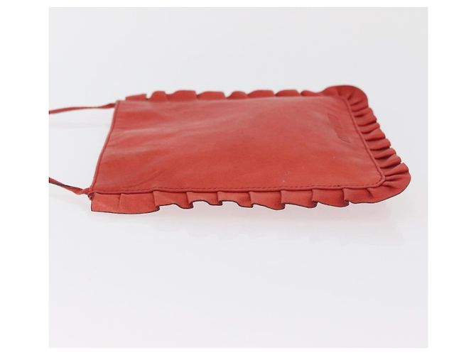 Miu Miu Shoulder Bag Leather Red Silver - vista 5