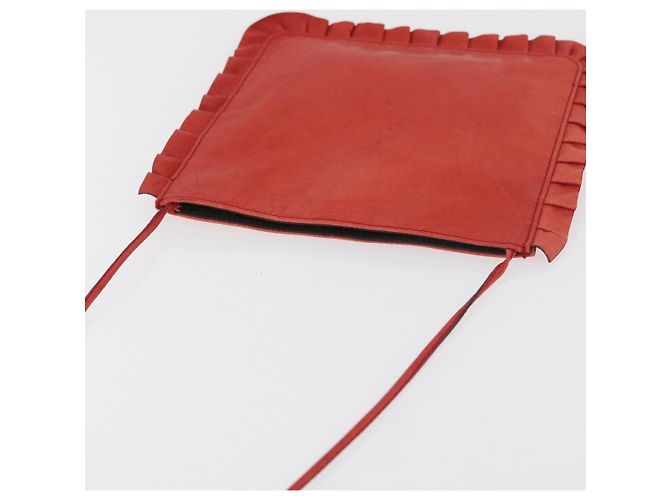 Miu Miu Shoulder Bag Leather Red Silver - vista 6
