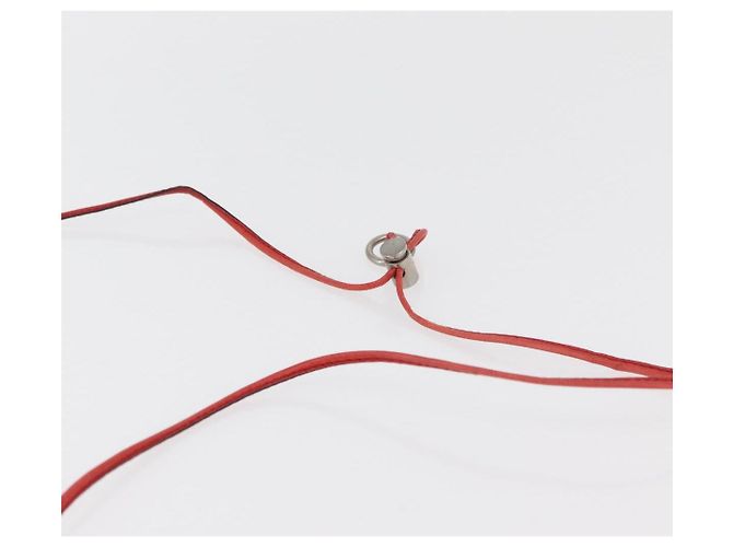 Miu Miu Shoulder Bag Leather Red Silver - vista 8