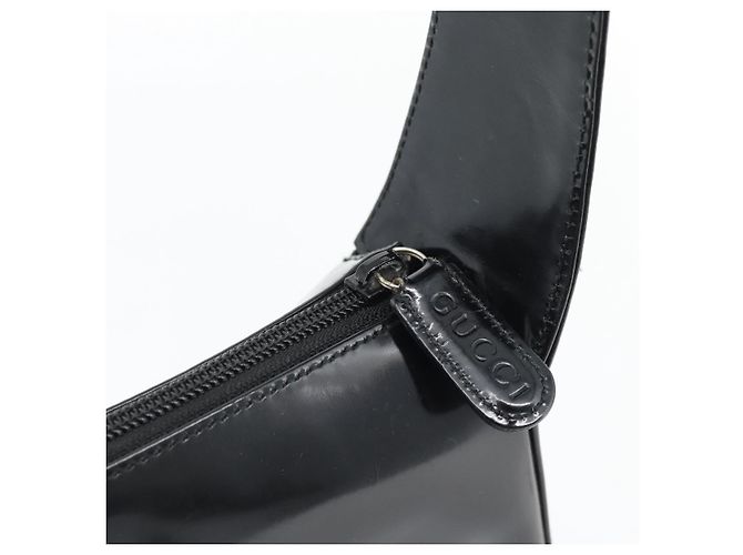 GUCCI Bolsa de ombro esmalte preto 001 1364 1703 - vista 14