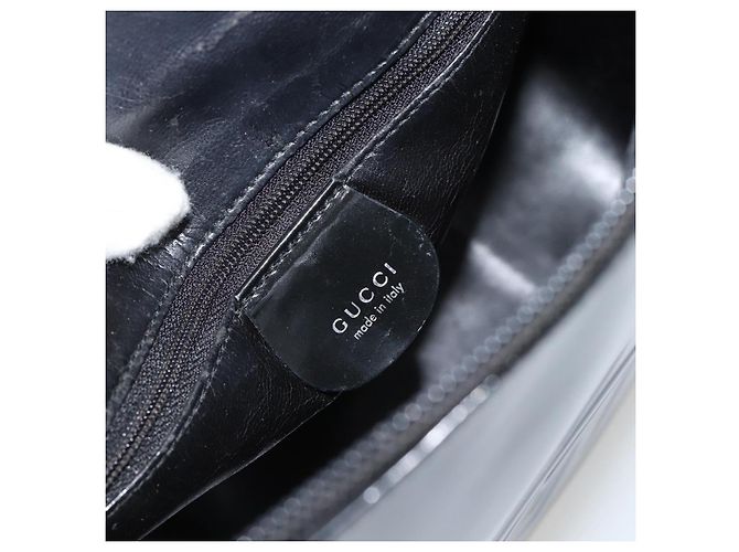 GUCCI Bolsa de ombro esmalte preto 001 1364 1703 - vista 15