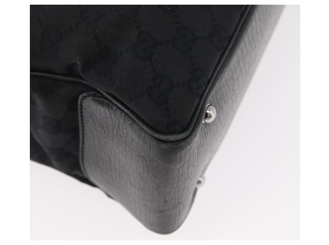 GUCCI GG Canvas Bamboo Hand Bag Black 112526 - vista 13
