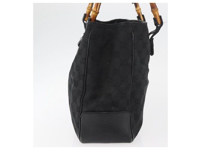 GUCCI GG Canvas Bamboo Hand Bag Black 112526 - vista 6