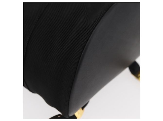 Salvatore Ferragamo Vala Chain Backpack Canvas Black Gold - vista 10
