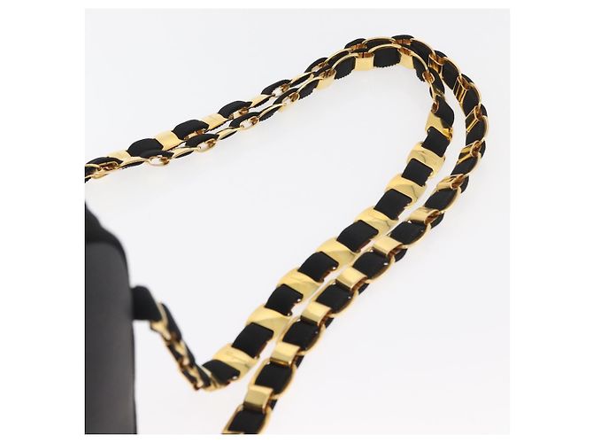 Salvatore Ferragamo Vala Chain Backpack Canvas Black Gold - vista 8