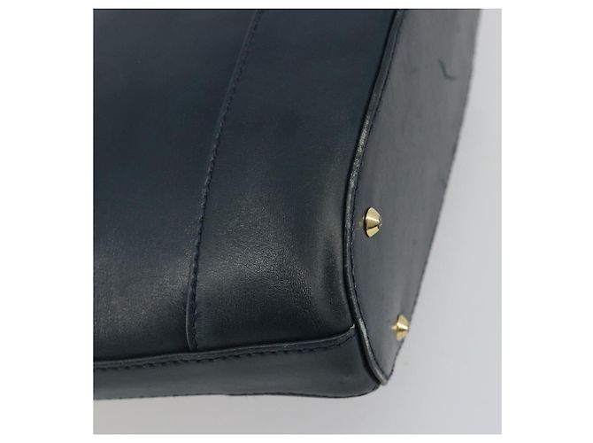 Tiffany & Co TIFFANY&Co. Chain Shoulder Bag Leather Navy Gold - vista 13