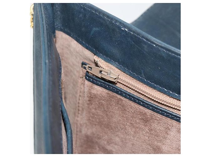 Tiffany & Co TIFFANY&Co. Chain Shoulder Bag Leather Navy Gold - vista 20