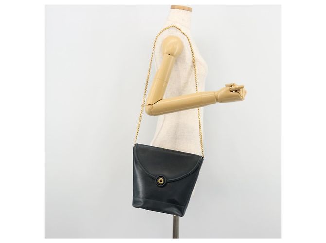Tiffany & Co TIFFANY&Co. Chain Shoulder Bag Leather Navy Gold - vista 23