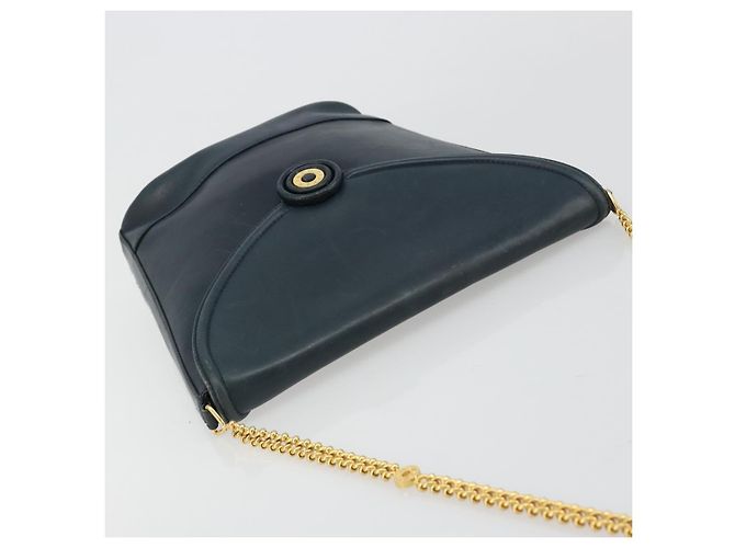 Tiffany & Co TIFFANY&Co. Chain Shoulder Bag Leather Navy Gold - vista 6