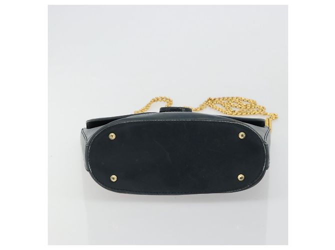 Tiffany & Co TIFFANY&Co. Chain Shoulder Bag Leather Navy Gold - vista 9