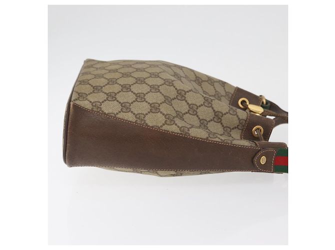 GUCCI GG Supreme Sherry Line Drawstring PVC Beige Red 164 02 034 - vista 4