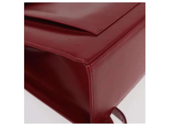 SAINT LAURENT Backpack Leather Red Silver - vista 10