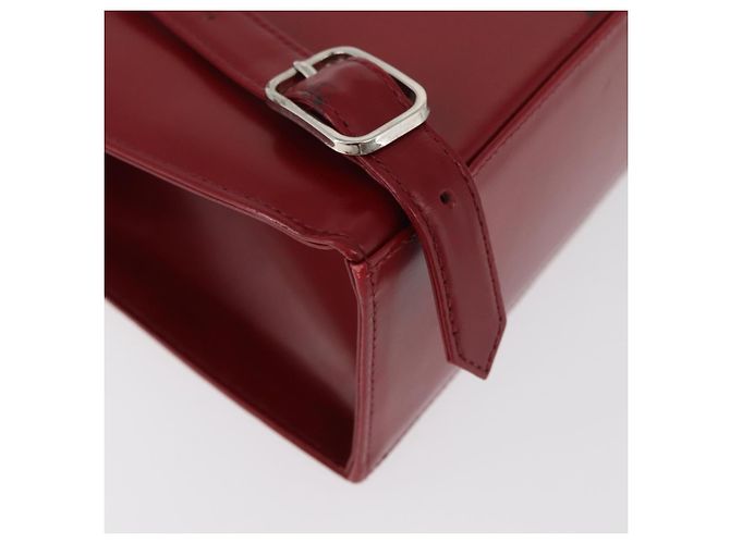 SAINT LAURENT Backpack Leather Red Silver - vista 12
