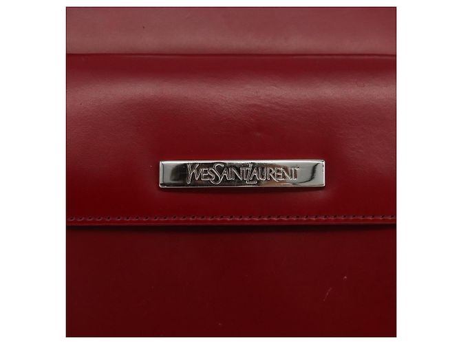 SAINT LAURENT Backpack Leather Red Silver - vista 15