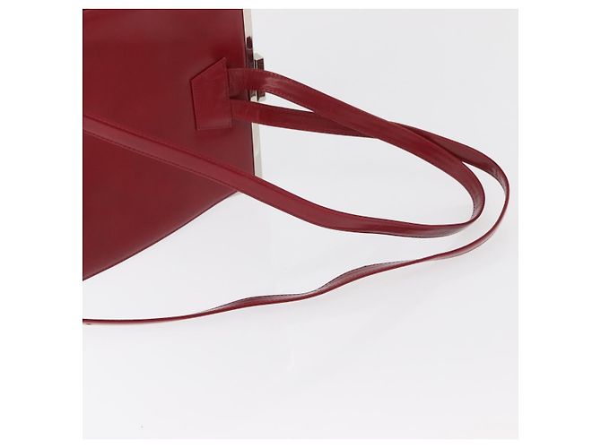 SAINT LAURENT Backpack Leather Red Silver - vista 7