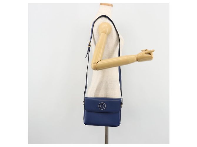 Céline CELINE Circle Shoulder Bag Leather Blue Gold - vista 25