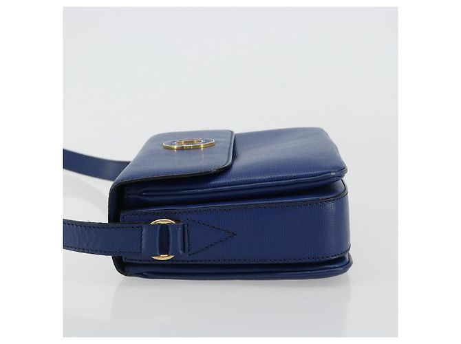 Céline CELINE Circle Shoulder Bag Leather Blue Gold - vista 5