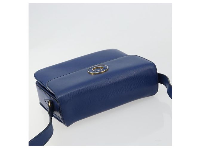 Céline CELINE Circle Shoulder Bag Leather Blue Gold - vista 6