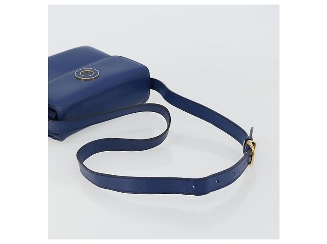 Céline CELINE Circle Shoulder Bag Leather Blue Gold - vista 7