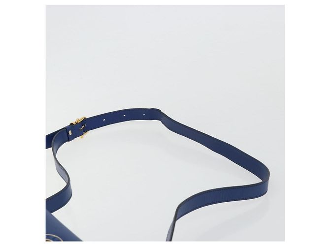 Céline CELINE Circle Shoulder Bag Leather Blue Gold - vista 8