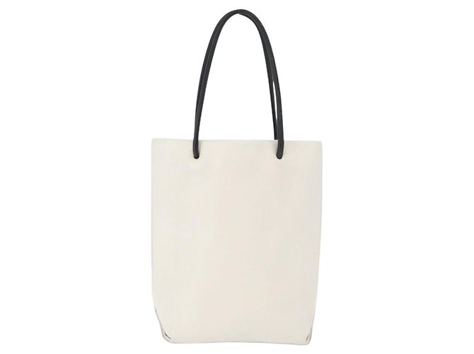 CHANEL Essential Hand Bag Leather White CC - vista 2