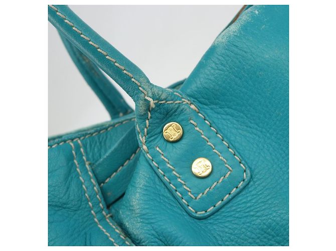 Céline CELINE Tote Bag Leather Blue Gold - vista 10