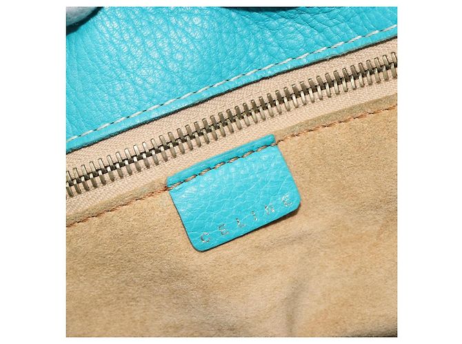 Céline CELINE Tote Bag Leather Blue Gold - vista 19
