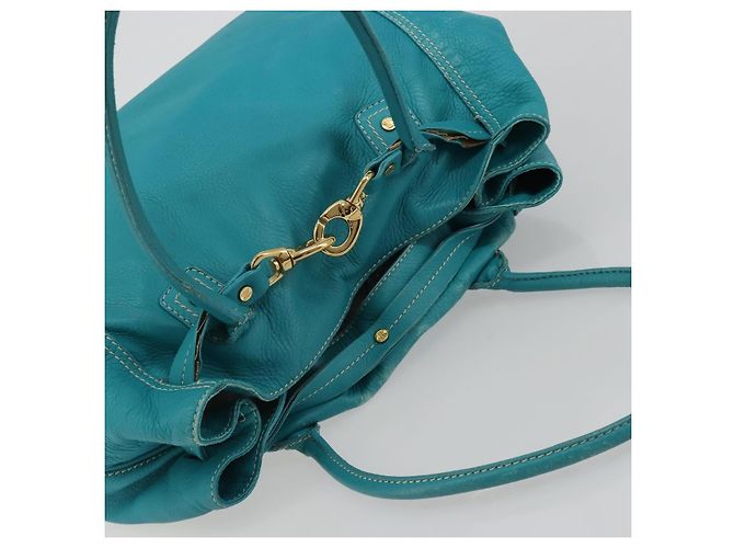 Céline CELINE Tote Bag Leather Blue Gold - vista 6