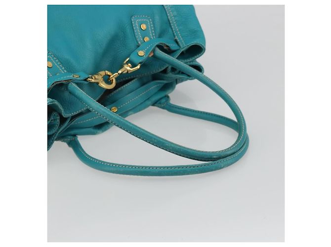 Céline CELINE Tote Bag Leather Blue Gold - vista 7