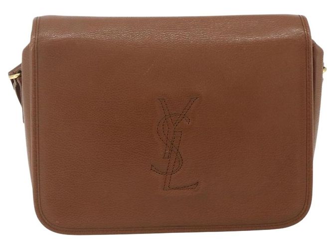 SAINT LAURENT Shoulder Bag Leather Brown Gold - vista 13