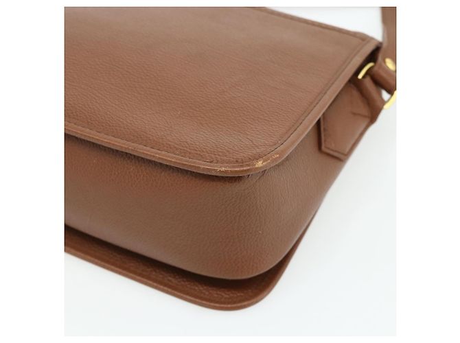 SAINT LAURENT Shoulder Bag Leather Brown Gold - vista 15