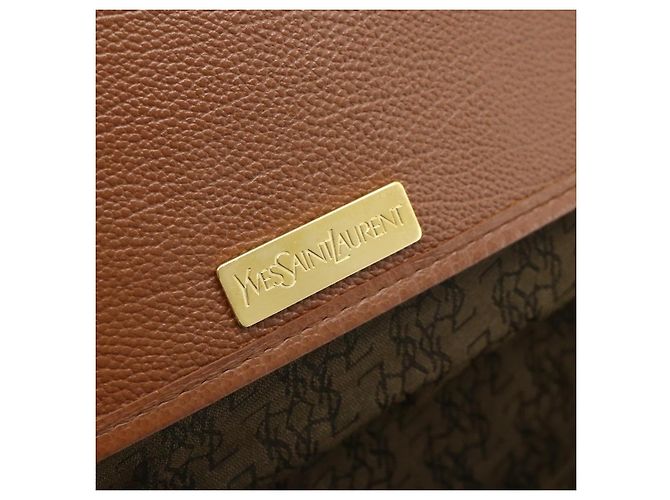 SAINT LAURENT Shoulder Bag Leather Brown Gold - vista 17
