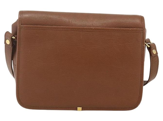 SAINT LAURENT Shoulder Bag Leather Brown Gold - vista 2