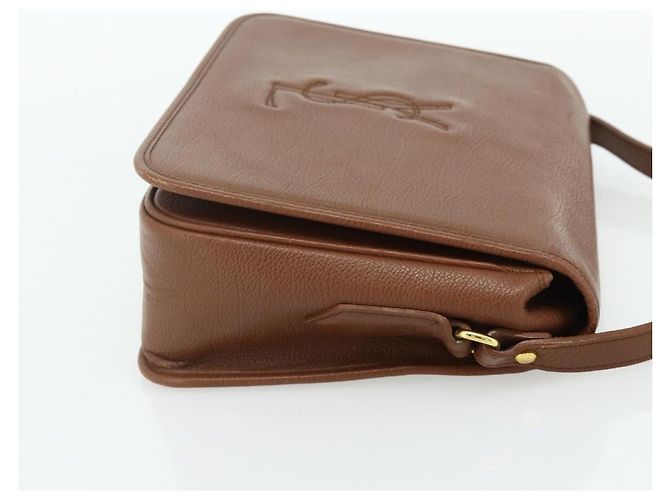 SAINT LAURENT Shoulder Bag Leather Brown Gold - vista 4