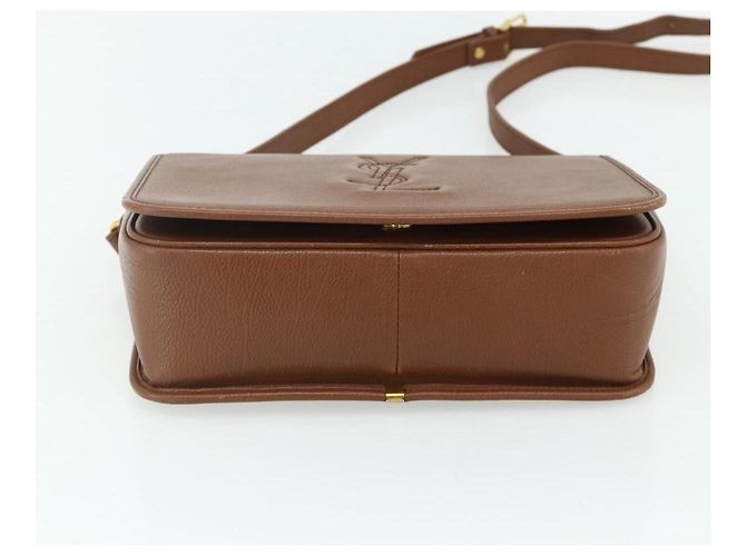 SAINT LAURENT Shoulder Bag Leather Brown Gold - vista 5
