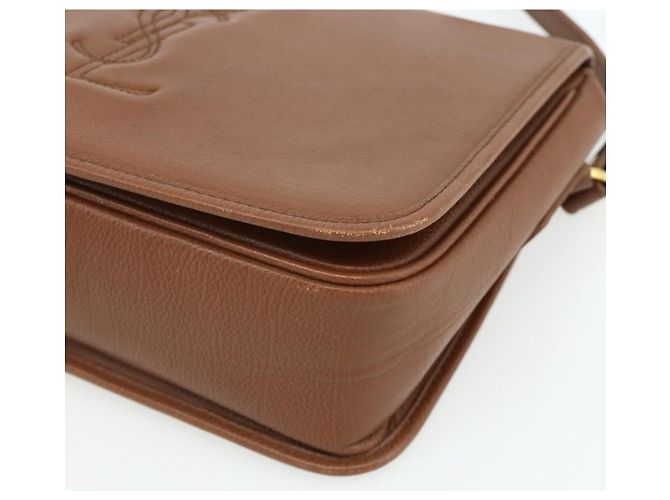 SAINT LAURENT Shoulder Bag Leather Brown Gold - vista 9