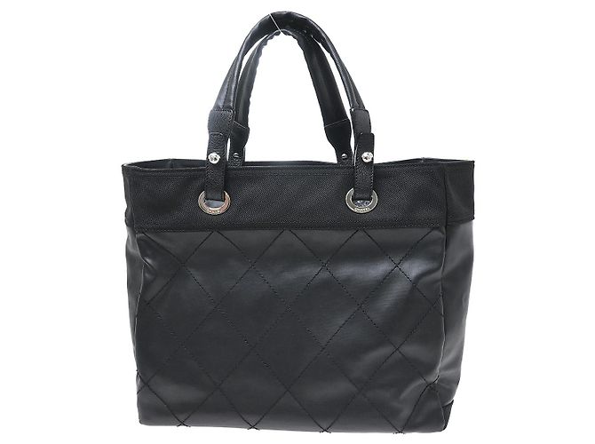 Chanel Biarritz Tote aus gestepptem beschichtetem Canvas Large Schwarz - Ansicht 2