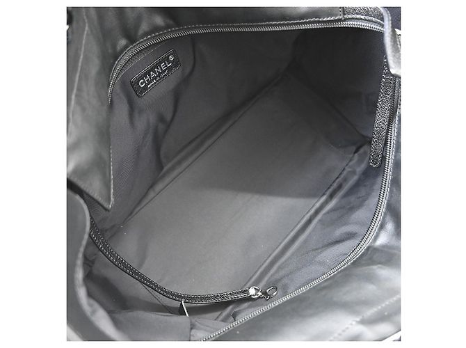 Chanel Biarritz Tote aus gestepptem beschichtetem Canvas Large Schwarz - Ansicht 3