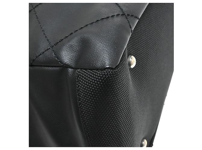 Chanel Biarritz Tote aus gestepptem beschichtetem Canvas Large Schwarz - Ansicht 7