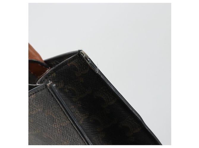 Céline CELINE Triomphe Canvas Vertical Cabas Tote Bag PVC Dark Brown Gold - vista 14