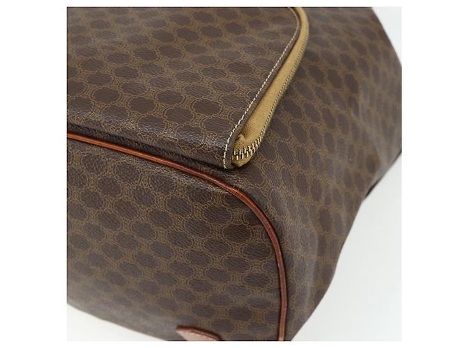 Céline CELINE Macadam Canvas Backpack PVC Leather Brown Gold - vista 12